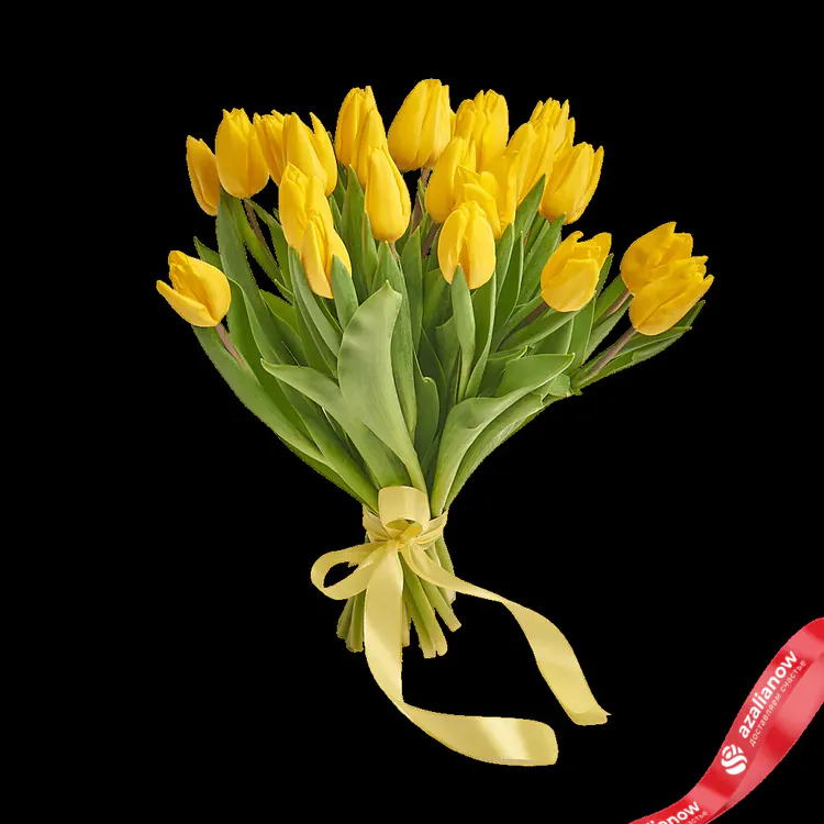 Фото 1: 25 желтых тюльпанов Сортовые тюльпаны. Сервис доставки цветов AzaliaNow