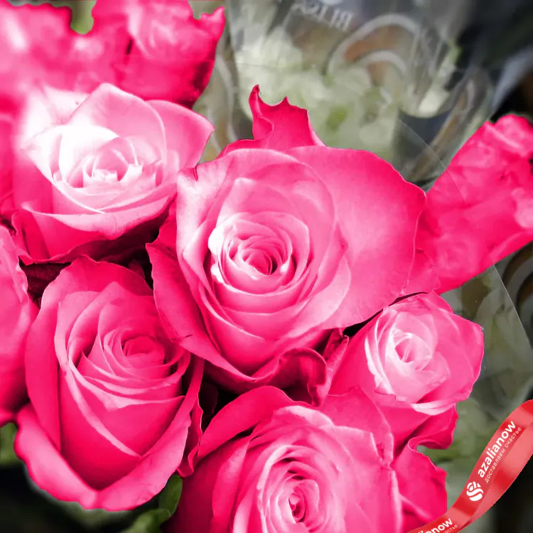 Фото 1: 43 розовые розы в пленке. Сервис доставки цветов AzaliaNow