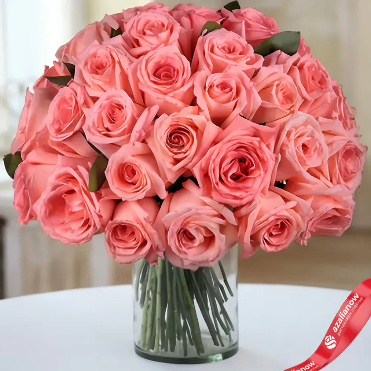 Фото 1: 51 розовая роза высшего сорта. Сервис доставки цветов AzaliaNow