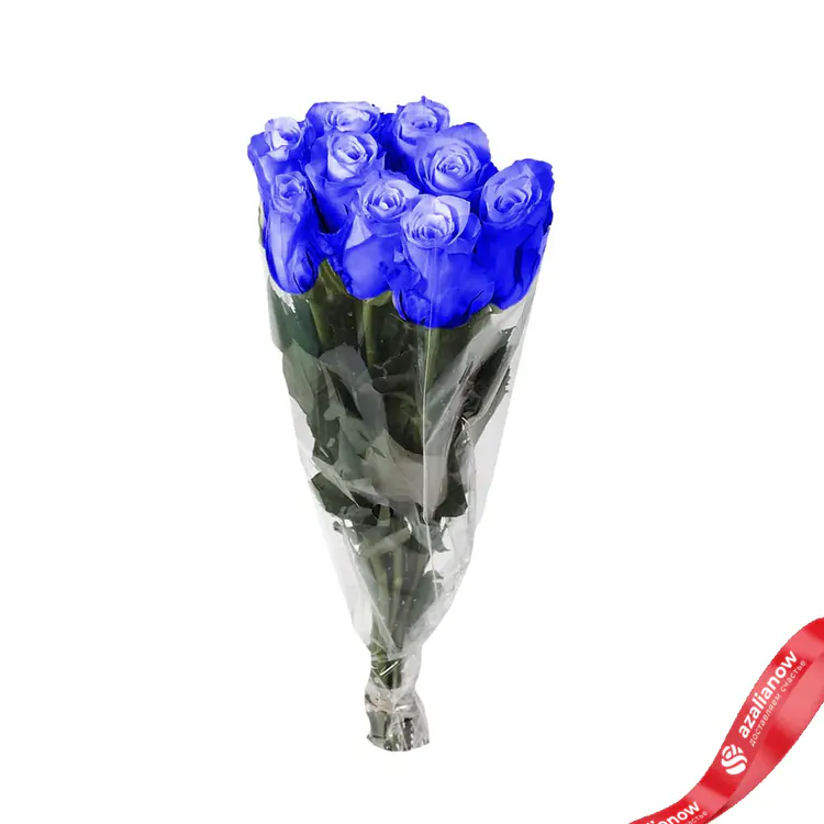 Фото 1: 9 синих роз в пленке. Сервис доставки цветов AzaliaNow