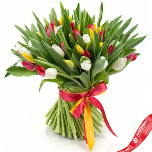 Фото 1: 101 красочный тюльпан. Сервис доставки цветов AzaliaNow
