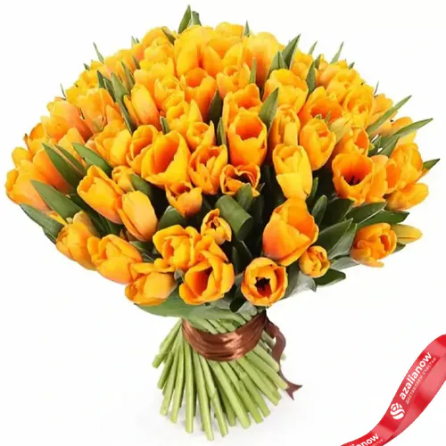 Фото 1: 101 оранжевый тюльпан. Сервис доставки цветов AzaliaNow