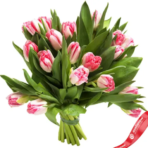 Фото 1: 15 розовых тюльпанов. Сервис доставки цветов AzaliaNow