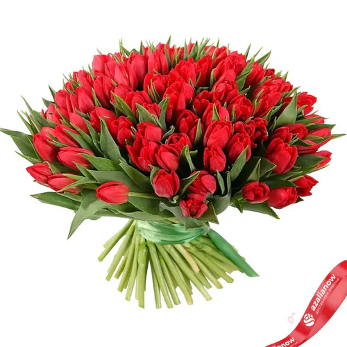 Фото 1: 151 красный тюльпан. Сервис доставки цветов AzaliaNow