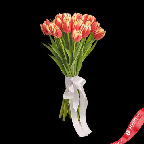 Фото 1: 25 красно-желтых тюльпанов Сортовые тюльпаны. Сервис доставки цветов AzaliaNow
