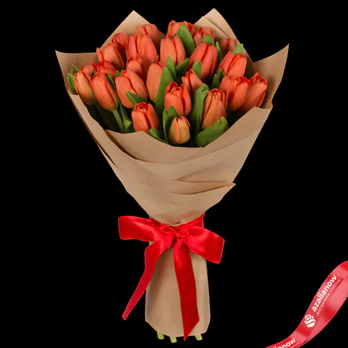Фото 1: 25 красных тюльпанов в крафте №3. Сервис доставки цветов AzaliaNow