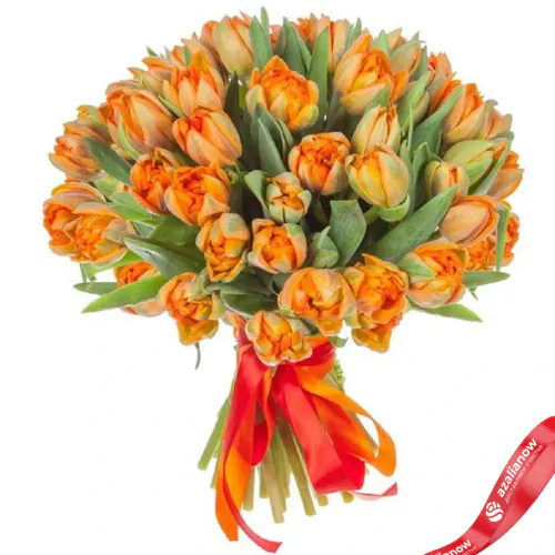 Фото 1: 51 пионовидный оранжевый тюльпан №2. Сервис доставки цветов AzaliaNow