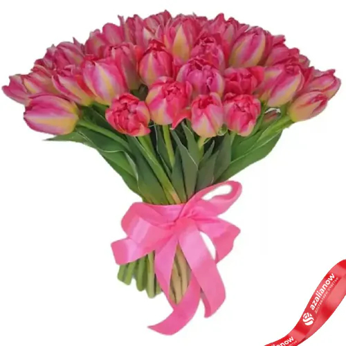 Фото 1: 51 пионовидный розовый тюльпан №2. Сервис доставки цветов AzaliaNow