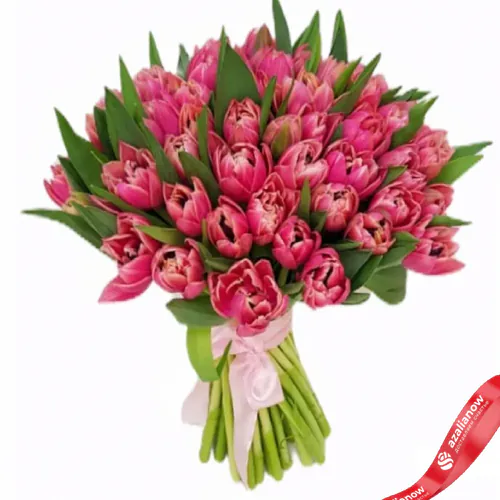 Фото 1: 51 пионовидный розовый тюльпан. Сервис доставки цветов AzaliaNow