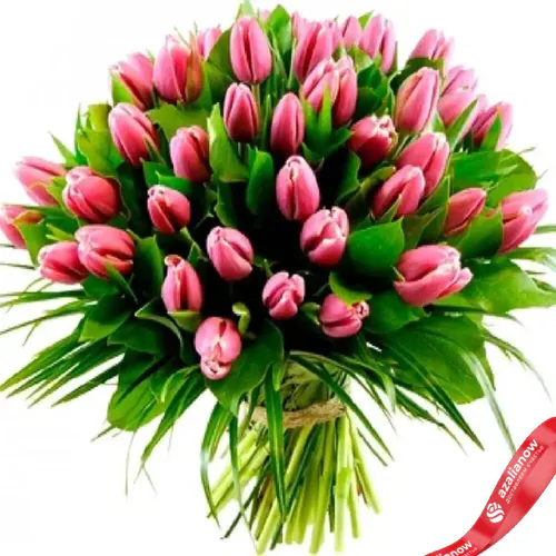 Фото 1: 51 розовый тюльпан Сортовые тюльпаны. Сервис доставки цветов AzaliaNow
