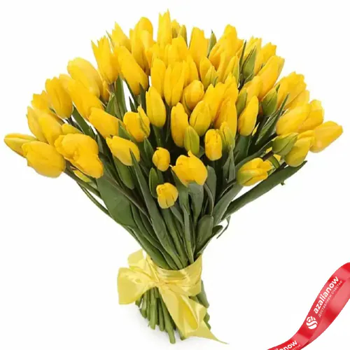 Фото 1: 51 желтый тюльпан №2. Сервис доставки цветов AzaliaNow